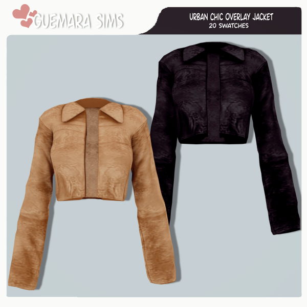 Mix Urban Chic Overlay Jacket by simsfinds - The Sims 4 Custom Content