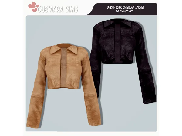 Mix Urban Chic Overlay Jacket by Guemara - The Sims 4 Custom Content