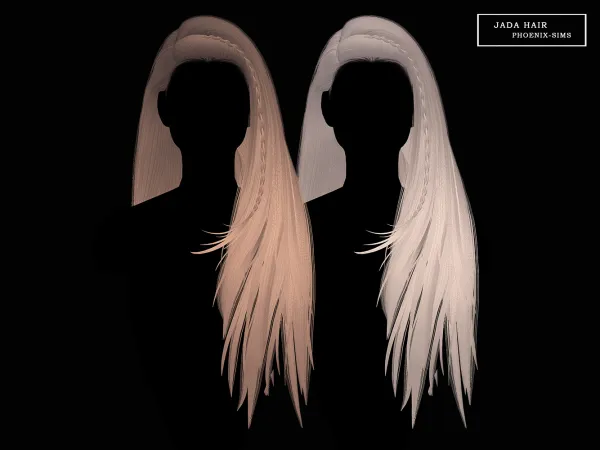 Alpha Jada Hair by phoenixsims4 - The Sims 4 Custom Content