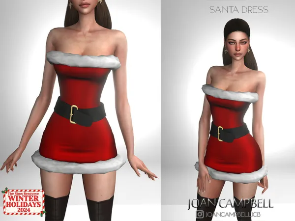 Maxis Match SANTA DRESS by thesimsresource - The Sims 4 Custom Content