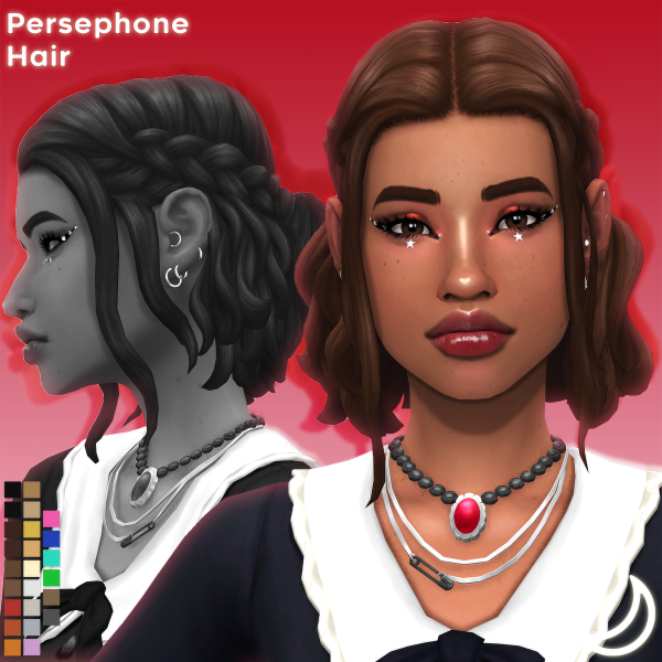 Maxis Match PERSEPHONE HAIR by simsfinds - The Sims 4 Custom Content