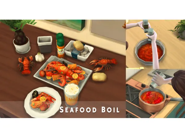 Maxis Match December 2024 Recipe_Seafood Boil by simsfinds - The Sims 4 Custom Content