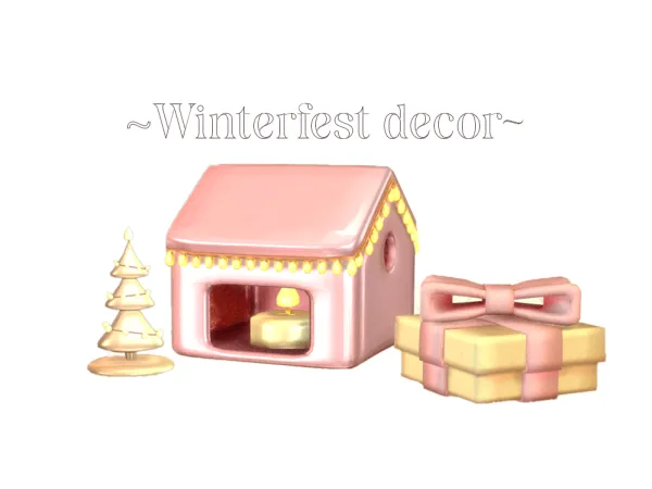 Maxis Match Winterfest Decor Set by Tamsie - The Sims 4 Custom Content