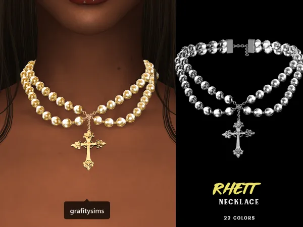 Alpha Rhett Necklace - The Sims 4 Custom Content