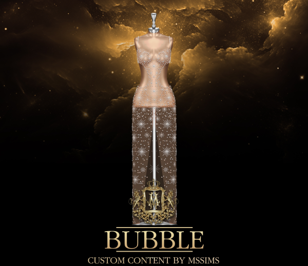 Alpha BUBBLE DRESS by simsfinds - The Sims 4 Custom Content