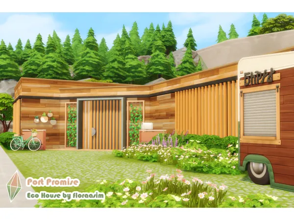 Maxis Match [floraasim] Eco House by simsfinds - The Sims 4 Custom Content