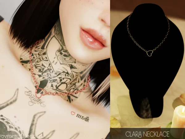 Alpha Clara necklace by overkillsimmer - The Sims 4 Custom Content