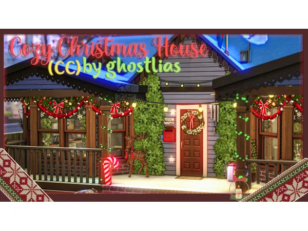 Maxis Match Cozy Christmas House by simsfinds - The Sims 4 Custom Content