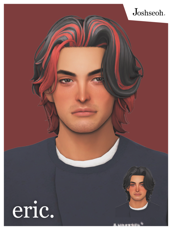 Maxis Match Eric Hair by simsfinds - The Sims 4 Custom Content