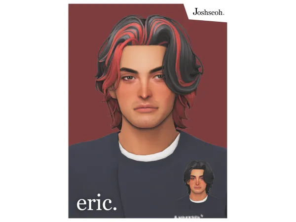 Maxis Match Eric Hair by Josh - The Sims 4 Custom Content