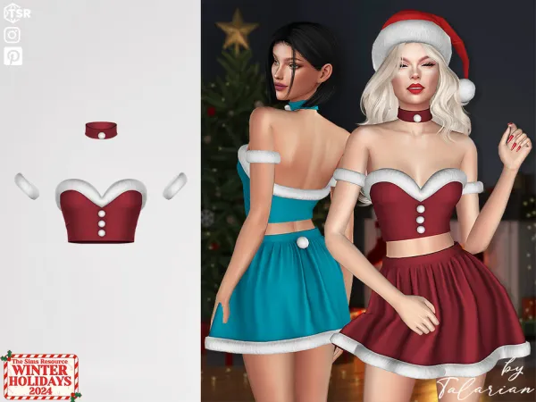 Maxis Match Raegan Top by thesimsresource - The Sims 4 Custom Content