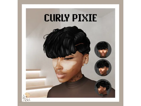 Mix CURLY PIXIE by khadijah551 - The Sims 4 Custom Content