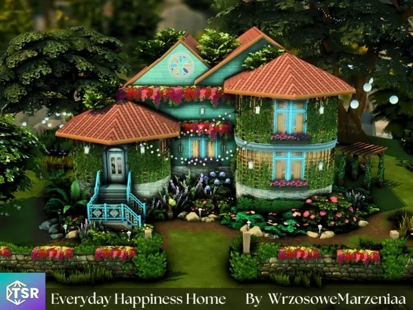 Maxis Match Everyday Happiness Home by wrzosowemarzenia - The Sims 4 Custom Content