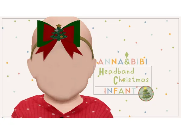 Maxis Match Headband_Christmas 2024 INFANT AnnaBibi - The Sims 4 Custom Content