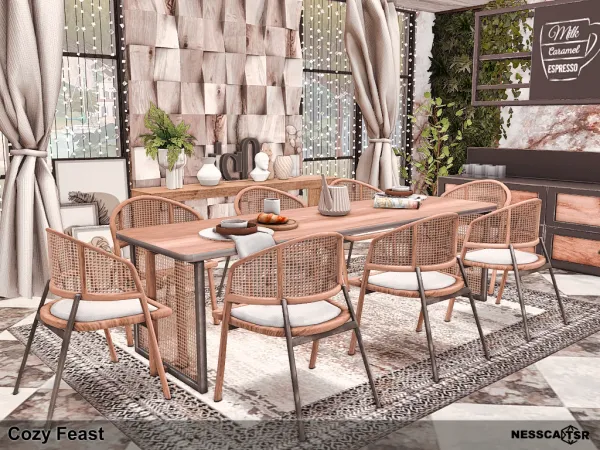 Mix Cozy Feast by nesscasims - The Sims 4 Custom Content