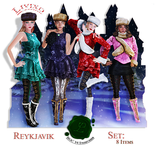 Mix REYKJAVIK SET by simsfinds - The Sims 4 Custom Content