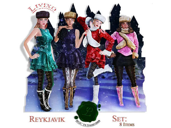 Mix REYKJAVIK SET by Livixo - The Sims 4 Custom Content