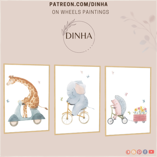 Alpha On Wheels Paintings Gift by dinhagamer - The Sims 4 Custom Content