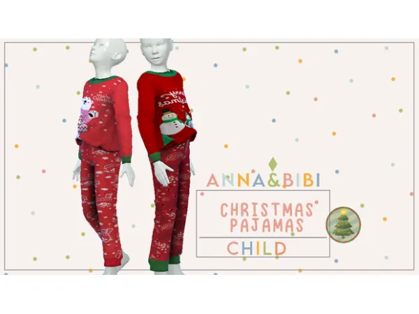 Maxis Match Christmas Pajamas [Anna_bibi] - The Sims 4 Custom Content