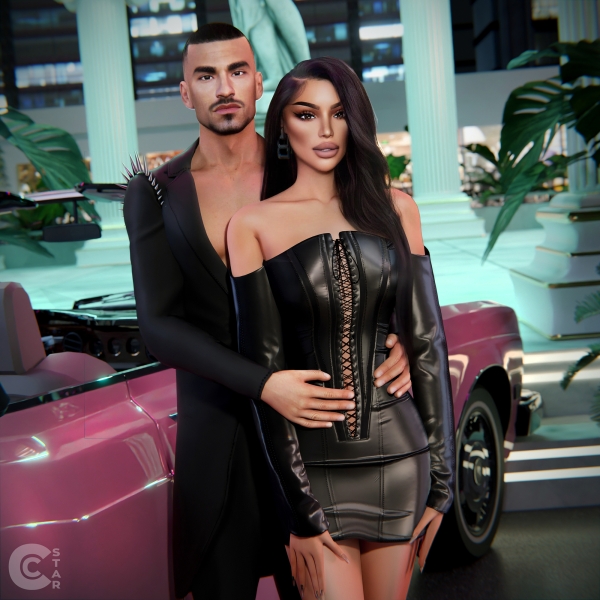 Alpha Lace up Off the shoulder Mini Dress by cool_content_star - The Sims 4 custom content