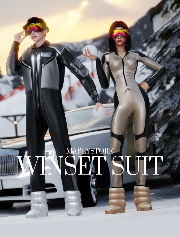 Alpha WINTERSUIT SET by simsfinds - The Sims 4 Custom Content