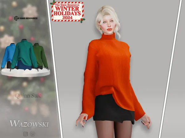 Mix Quinn Suit by _WAZOWSKI_ - The Sims 4 Custom Content