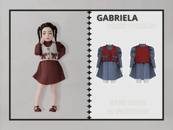 Mix Gabriela Dress Toddler by clarity-sims - The Sims 4 Custom Content