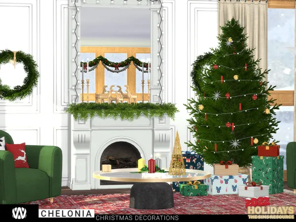 Alpha Chelonia Christmas Decorations by thesimsresource - The Sims 4 Custom Content