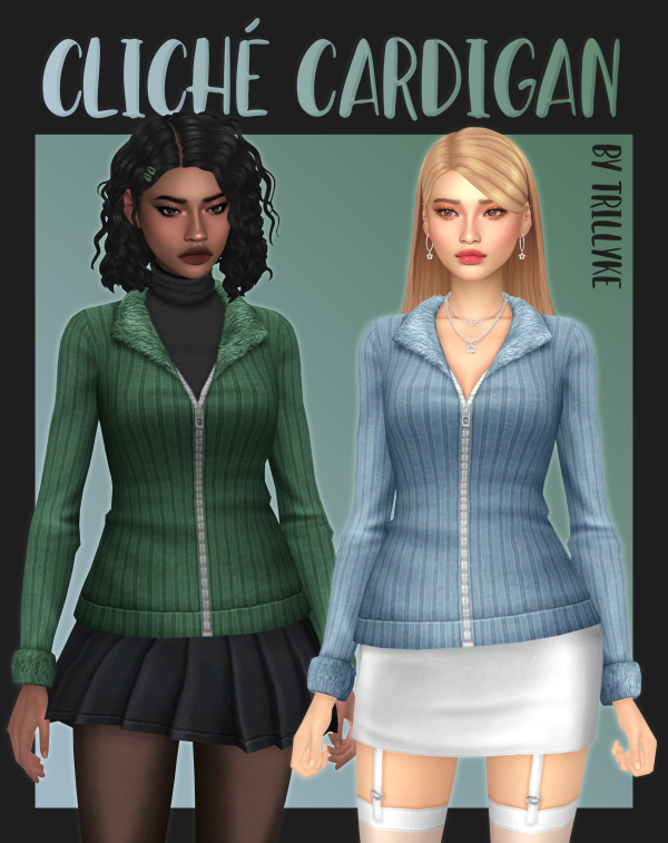 Maxis Match Cliché Cardigan by simsfinds - The Sims 4 Custom Content