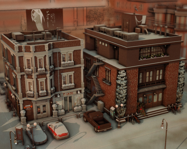 Maxis Match San Myshuno Apartments by simsfinds - The Sims 4 Custom Content