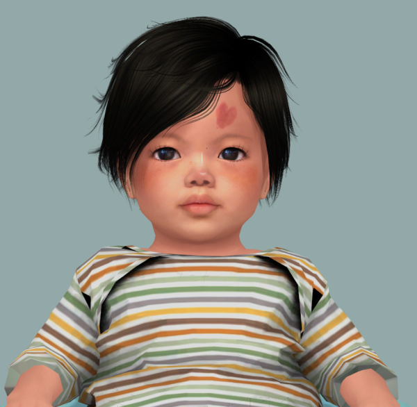 Alpha COUPURE ELECTRIQUE(REDHEAD SIMS) CONVERSION HAIRS FOR INFANT by simsfinds - The Sims 4 Custom Content