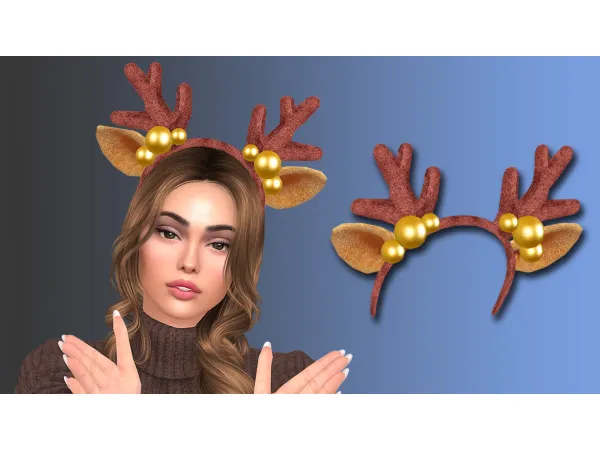 HOLIDAY CHRISTMAS ANTLERS HEADBAND by NataliS