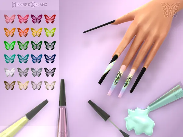 Mix UNHA EFEITO BORBOLETA by mirroreddreamscc - The Sims 4 Custom Content