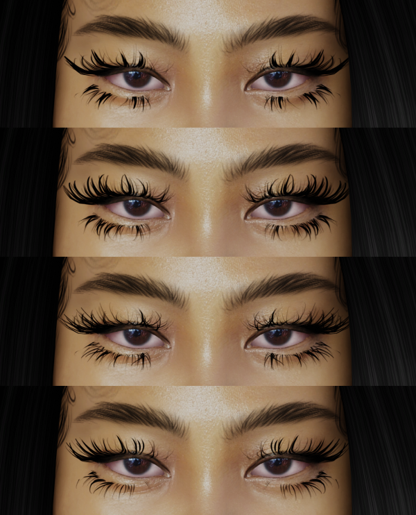 Alpha 3D MINK LASHES COLOR PACK by simsfinds - The Sims 4 Custom Content