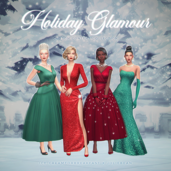 Maxis Match Holiday Glamour Collection CreamForBreakfast Joliebean by simsfinds - The Sims 4 Custom Content