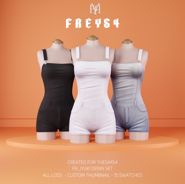 Alpha FR_Iyuki Denin Set by freys4 - The Sims 4 Custom Content
