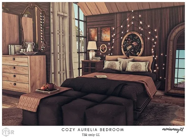 Mix Cozy Aurelia Bedroom - The Sims 4 Custom Content