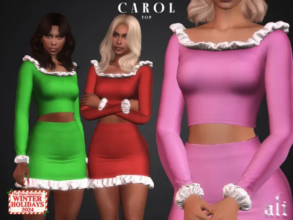Maxis Match CAROL top by ali1 - The Sims 4 Custom Content