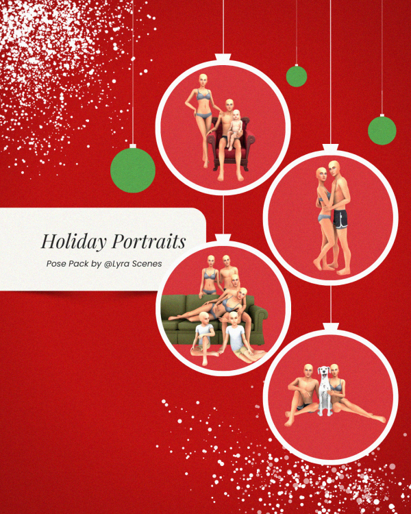 Mix Holiday Portraits by missmoonsims - The Sims 4 Custom Content