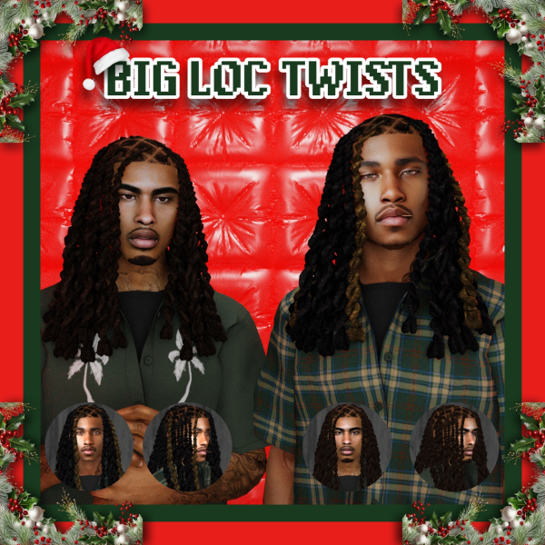 Alpha BIG LOC TWISTS by simsfinds - The Sims 4 Custom Content