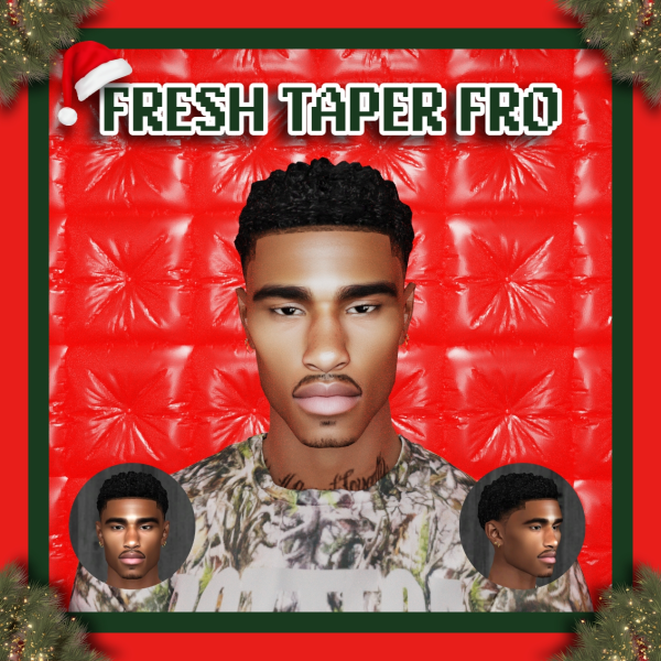 Alpha FRESH TAPER FRO by simsfinds - The Sims 4 Custom Content
