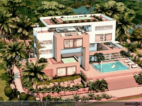 Maxis Match Sunny Horizon by nesscasims - The Sims 4 Custom Content