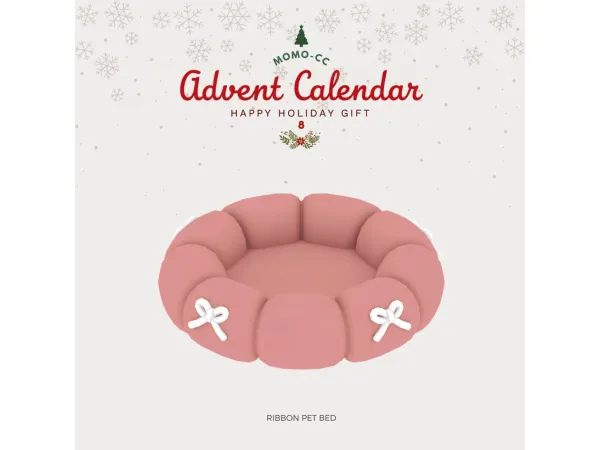 Maxis Match Momo Ribbon Pet Bed - The Sims 4 Custom Content