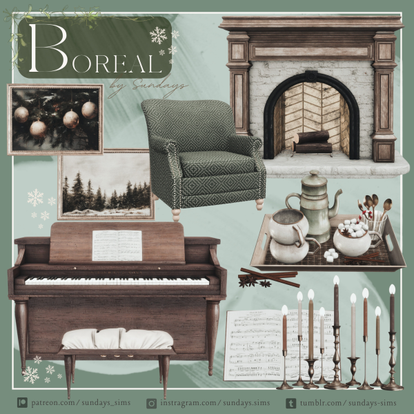 Alpha boreal set by simsfinds - The Sims 4 Custom Content