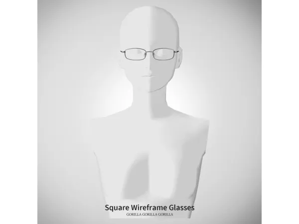 Mix Square Wireframe Glasses by gorillax3 - The Sims 4 Custom Content