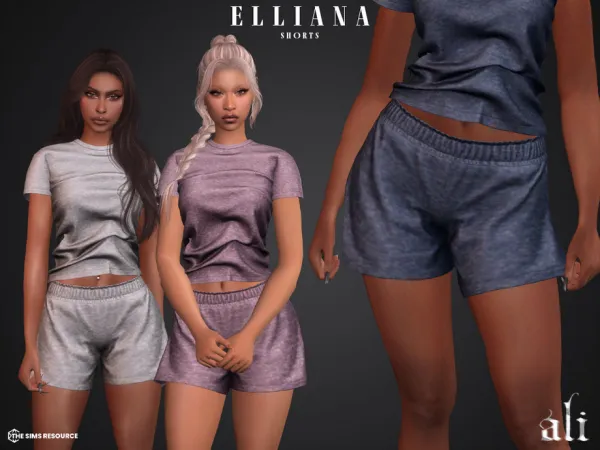 Mix ELLIANA shorts by ali1 - The Sims 4 Custom Content