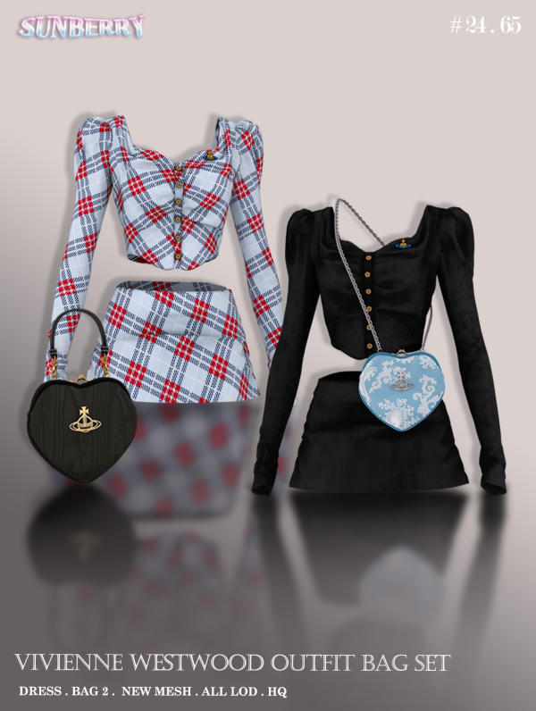 Alpha [SUNBERRY] Vivienne Westwood Outfit bag by simsfinds - The Sims 4 Custom Content