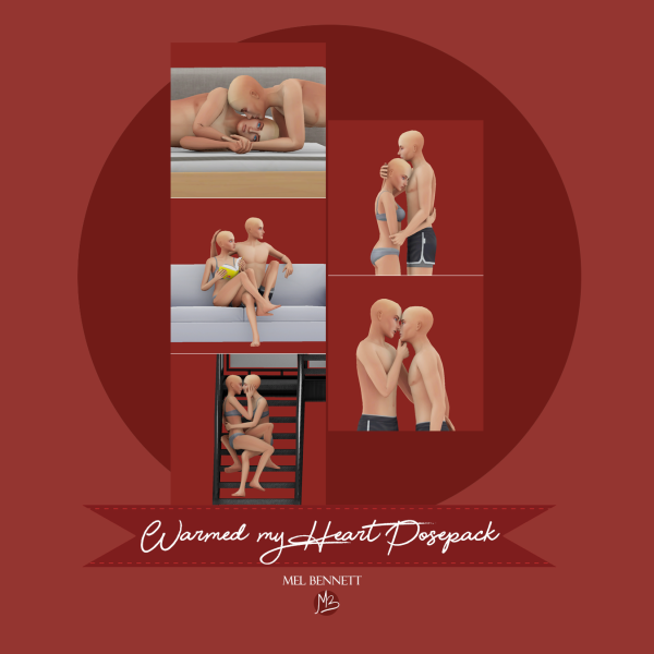Mix Warmed My Heart Posepack by melbennett - The Sims 4 Custom Content