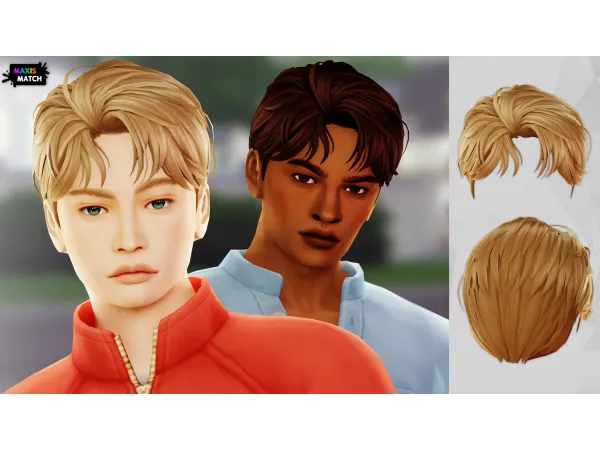 Maxis Match Nick Hairstyle by sorensms - The Sims 4 Custom Content