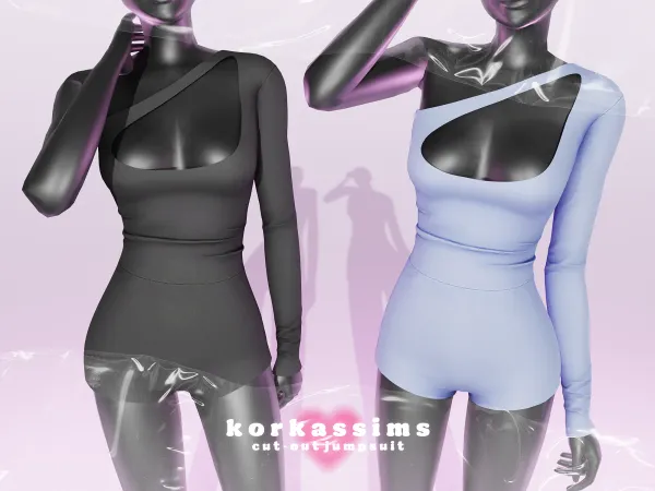 Mix cut out jumpsuit by korkassims - The Sims 4 Custom Content